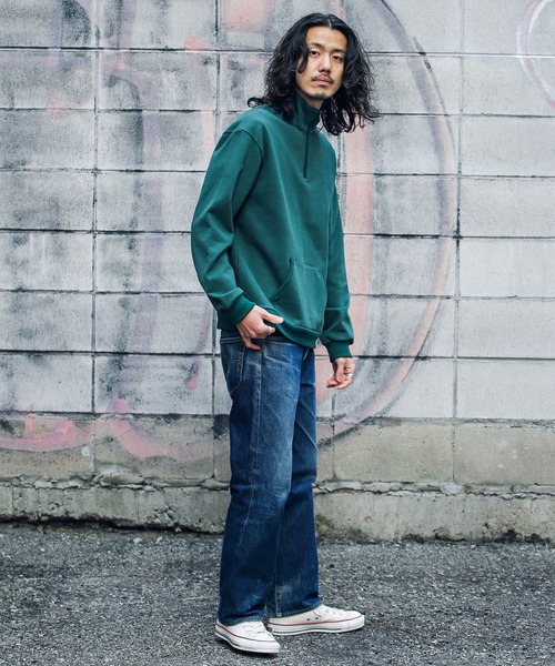 URBAN RESEARCH Sonny Label（アーバンリサーチサニーレーベル）の「ヘビーウェイトハーフZIPプルオーバー（スウェット・メンズ・ネイビー/ホワイト系その他/グリーン/グレー系その他・MEDIUM/LARGE）」の17枚目の写真