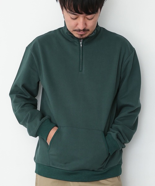URBAN RESEARCH Sonny Label（アーバンリサーチサニーレーベル）の「ヘビーウェイトハーフZIPプルオーバー（スウェット・メンズ・ネイビー/ホワイト系その他/グリーン/グレー系その他・MEDIUM/LARGE）」の18枚目の写真