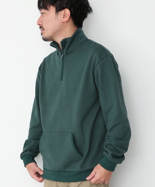 URBAN RESEARCH Sonny Label（アーバンリサーチサニーレーベル）の「ヘビーウェイトハーフZIPプルオーバー（スウェット・メンズ・ネイビー/ホワイト系その他/グリーン/グレー系その他・MEDIUM/LARGE）」の19枚目の写真