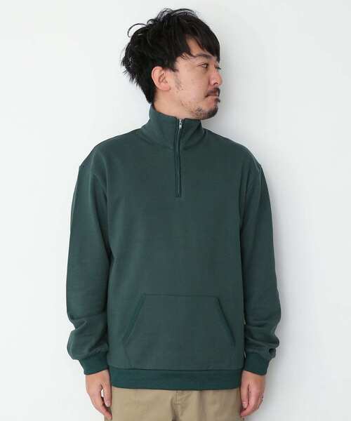 URBAN RESEARCH Sonny Label（アーバンリサーチサニーレーベル）の「ヘビーウェイトハーフZIPプルオーバー（スウェット・メンズ・ネイビー/ホワイト系その他/グリーン/グレー系その他・MEDIUM/LARGE）」の20枚目の写真
