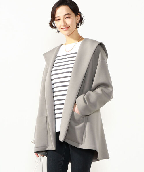 NOLLEY’S（ノーリーズ）の「◇【WEB限定】手洗可能ダンボールペプラムアウター（ブルゾン・レディース・ブラウン/キナリ/ネイビー・FREE）」の14枚目の写真