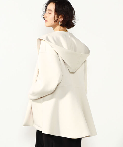 NOLLEY’S（ノーリーズ）の「◇【WEB限定】手洗可能ダンボールペプラムアウター（ブルゾン・レディース・ブラウン/キナリ/ネイビー・FREE）」の12枚目の写真