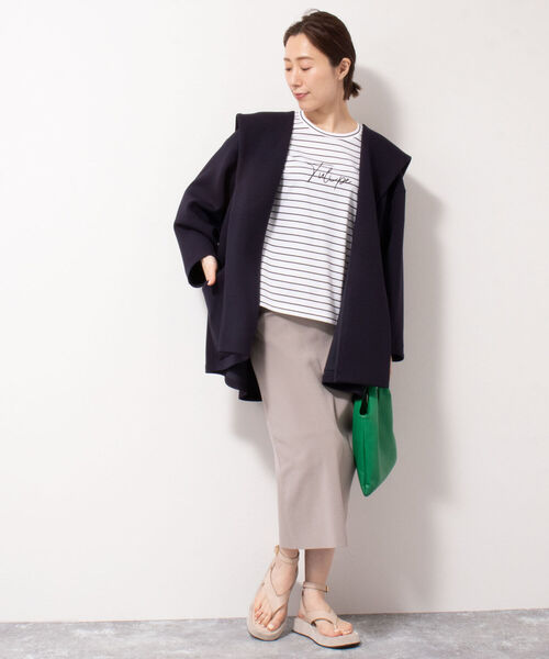 NOLLEY’S（ノーリーズ）の「◇【WEB限定】手洗可能ダンボールペプラムアウター（ブルゾン・レディース・ブラウン/キナリ/ネイビー・FREE）」の19枚目の写真