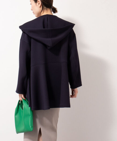 NOLLEY’S（ノーリーズ）の「◇【WEB限定】手洗可能ダンボールペプラムアウター（ブルゾン・レディース・ブラウン/キナリ/ネイビー・FREE）」の11枚目の写真