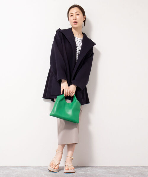 NOLLEY’S（ノーリーズ）の「◇【WEB限定】手洗可能ダンボールペプラムアウター（ブルゾン・レディース・ブラウン/キナリ/ネイビー・FREE）」の13枚目の写真