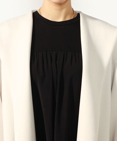 NOLLEY’S（ノーリーズ）の「◇【WEB限定】手洗可能ダンボールペプラムアウター（ブルゾン・レディース・ブラウン/キナリ/ネイビー・FREE）」の21枚目の写真