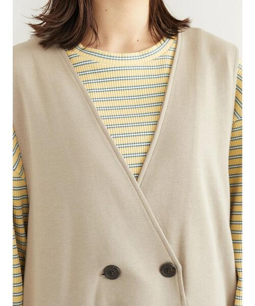 Green　Parks（グリーンパークス）の「ポンチジャンパードレス＊（ワンピース・レディース・ブラック/ベージュ・FREE）」の10枚目の写真