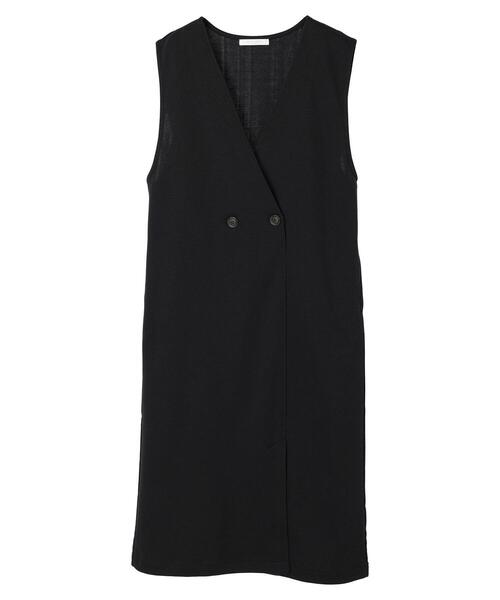 Green　Parks（グリーンパークス）の「ポンチジャンパードレス＊（ワンピース・レディース・ブラック/ベージュ・FREE）」の14枚目の写真