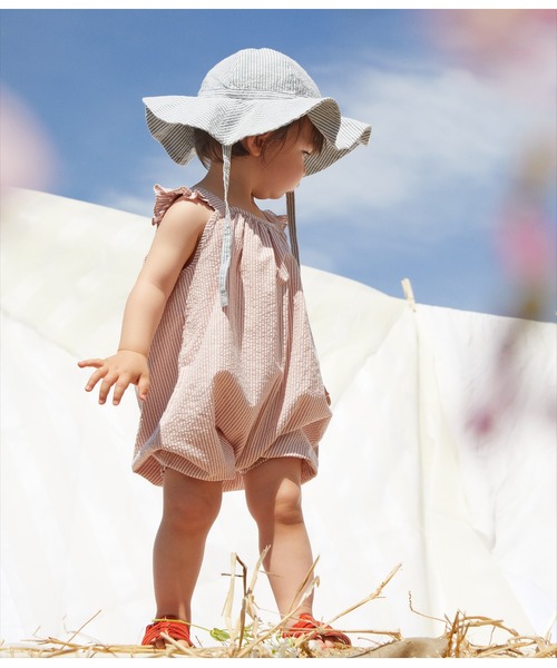 PETIT BATEAU（プチバトー）の「シアサッカーショートロンパース