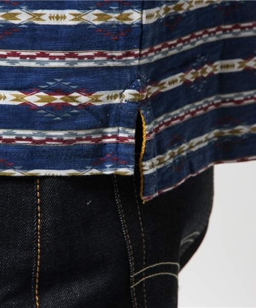 チチカカ（チチカカ）の「ナバホボーダー　プルオーバー（Tシャツ/カットソー・メンズ・レッド/ネイビー・LARGE/MEDIUM）」の5枚目の写真