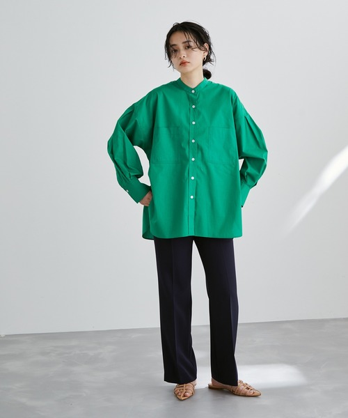 ADAM ET ROPE'（アダムエロペ）の「【アウトレット店舗・WEB限定】センタープレスセミフレアスリムパンツ（その他パンツ・レディース・ベージュ/ネイビー・38/36）」の13枚目の写真