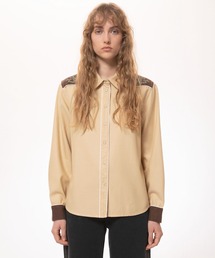ブラウス シャツ Nudie Jeans/ヌーディージーンズ Juni / フリンジシャツ / Offwhite レディース Juni Fringe Shirt Offwhite