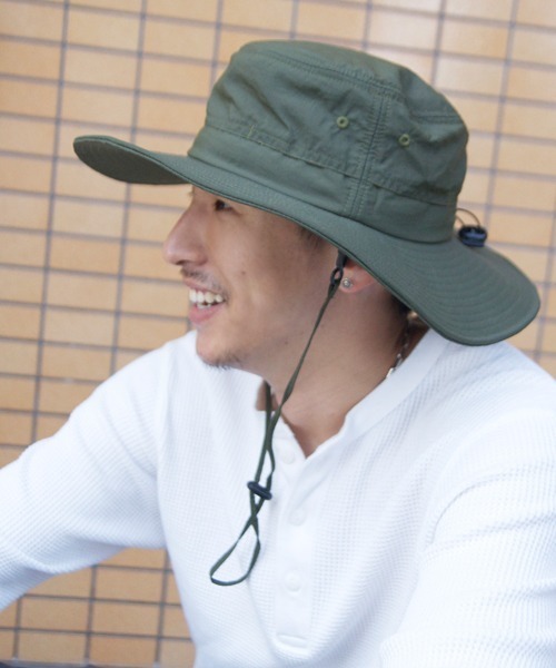 polcadot（ポルカドット）の「NYLON SAFARI HAT／ナイロンサファリ ハット（ハット・レディース・マスタード/ブラック/カーキ/パープル/ベージュ/ネイビー・FREE）」の3枚目の写真