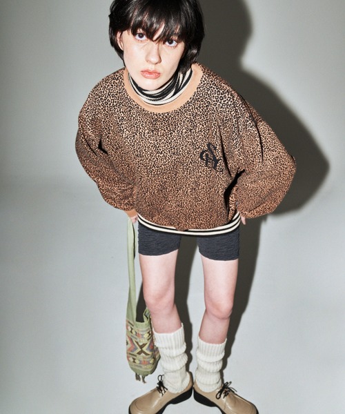 SCULPTOR（スカルプター）の「Flocking Symbol Logo Sweatshirt /フロッキングシンボルロゴスウェット（スウェット・レディース・ネイビー/レオパード/ライトグレー/ミント・MEDIUM/LARGE）」の22枚目の写真