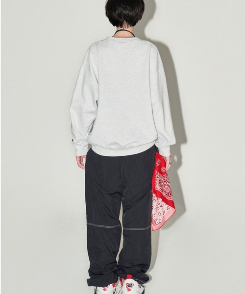 SCULPTOR（スカルプター）の「Flocking Symbol Logo Sweatshirt /フロッキングシンボルロゴスウェット（スウェット・レディース・ネイビー/レオパード/ライトグレー/ミント・MEDIUM/LARGE）」の11枚目の写真