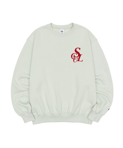 SCULPTOR（スカルプター）の「Flocking Symbol Logo Sweatshirt /フロッキングシンボルロゴスウェット（スウェット・レディース・ネイビー/レオパード/ライトグレー/ミント・MEDIUM/LARGE）」の8枚目の写真