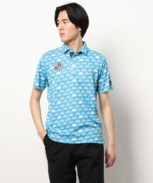 FILA GOLF/フィラゴルフ FILAロゴ メッシュジャージ PT半袖シャツ/吸汗速乾 UVカット/ゴルフウェア/メンズ