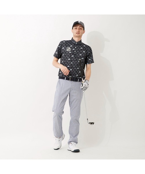 FILA GOLF（フィラゴルフ ）の「FILA GOLF/フィラゴルフ FILAロゴ メッシュジャージ PT半袖シャツ/吸汗速乾 UVカット/ゴルフウェア/メンズ（シャツ/ブラウス・メンズ・ブルー/ブラック/ネイビー/ホワイト・M/L/LL/3L）」の22枚目の写真