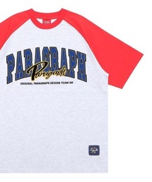 Paragraph | A'GEM/9 × .kom『paragraph/パラグラフ』Raglan sleeve Arch logo T-shirt/ラグラン切り替え アーチロゴ半袖Tシャツ(Tシャツ/カットソー)