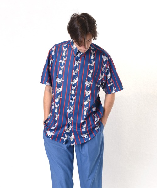 milkboy ミルクボーイ 限定 アリス リボン シャツ ブラウス ALICE MILKBOY（ミルクボーイ）の「CAT STRIPE SHIRTS（シャツ
