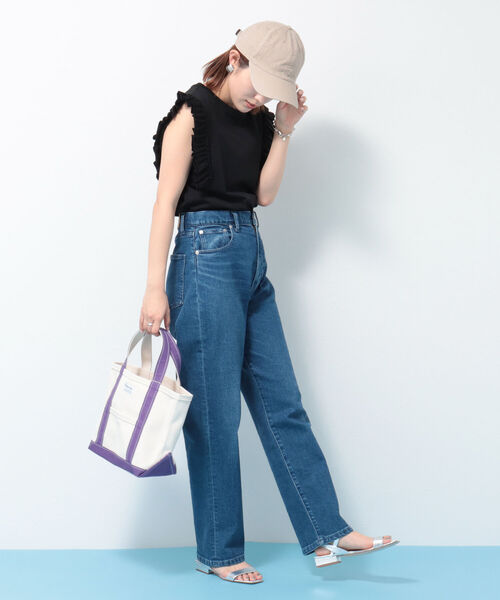 Rie Miller(リエミラー)の「フリル袖Tシャツ(Tシャツ/カットソー・レディース・ホワイト/ブラック/チャコールグレー/ダークグリーン/グレー/アイボリー・38)」の18枚目の写真