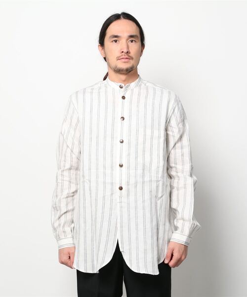 FRANK LEDER STRIPE LINEN SHIRT リネン シャツ Frank Leder Copper Stripe Shirt Cotton Linen – Neighbour