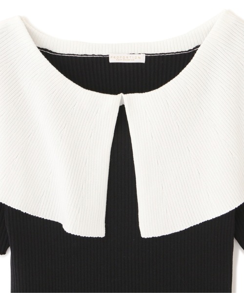 PROPORTION BODY DRESSING(プロポーションボディドレッシング)の「【美人百花5月号掲載 】ビッグカラーリブKT / 1212170410(ニット/セーター・レディース・ピンク/ネイビー/ブラック/グレー・FREE)」の7枚目の写真