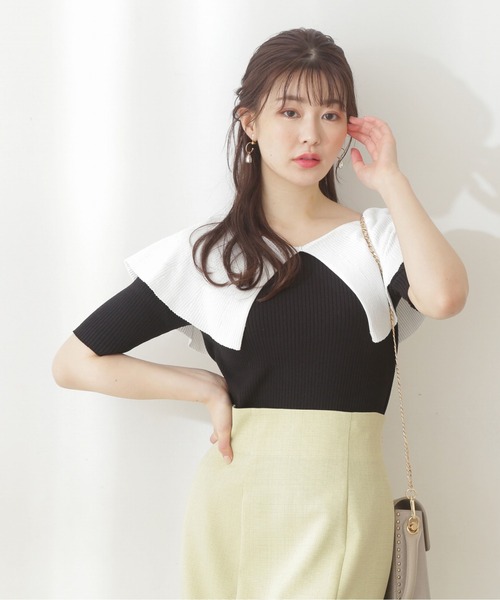 PROPORTION BODY DRESSING(プロポーションボディドレッシング)の「【美人百花5月号掲載 】ビッグカラーリブKT / 1212170410(ニット/セーター・レディース・ピンク/ネイビー/ブラック/グレー・FREE)」の19枚目の写真