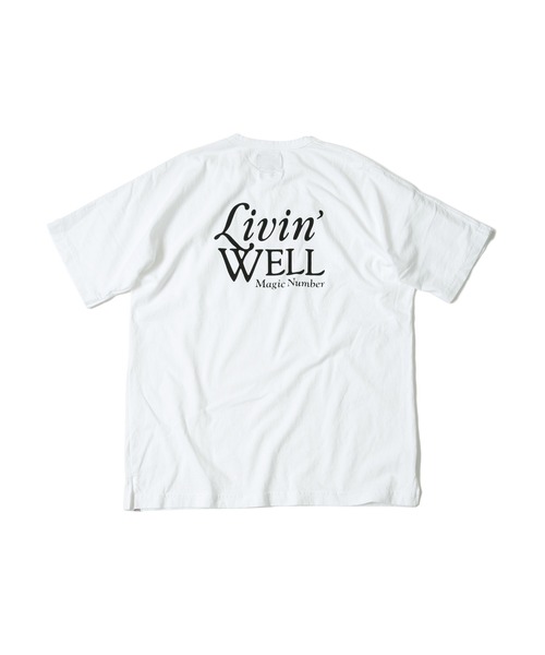 MAGIC NUMBER（マジック ナンバー）の「【MAGIC NUMBER】LIVIN' WELL US COTTON S/S TEE(LOOSE FIT)（Tシャツ/カットソー・メンズ・ブラック/ホワイト・X-LARGE/MEDIUM/LARGE）」の6枚目の写真