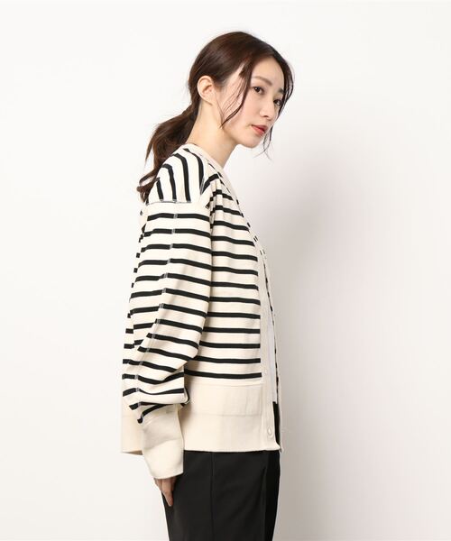 シンゾーン BORDER CAPELIN CARDIGAN カーディガン 前開き THE SHINZONE（ザ シンゾーン）の「BORDER CAPELIN CARDIGAN