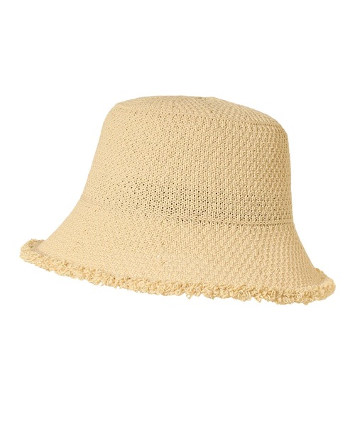 14+（イチヨンプラス）の「ポリサーモフリンジ風バケットハット（ハット・レディース・ブラック/ライトベージュ・FREE）」の8枚目の写真