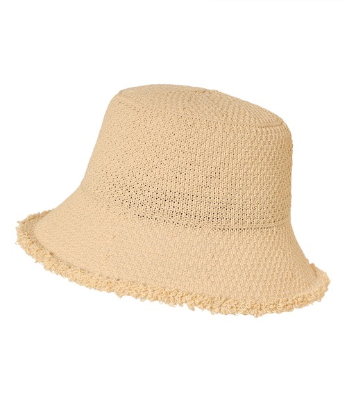 14+（イチヨンプラス）の「ポリサーモフリンジ風バケットハット（ハット・レディース・ブラック/ライトベージュ・FREE）」の10枚目の写真