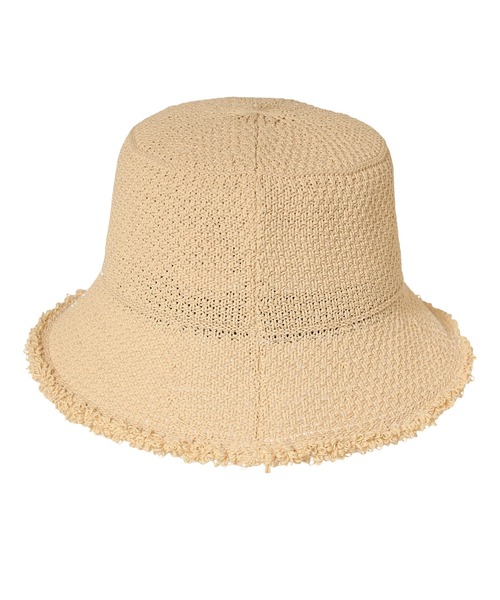 14+（イチヨンプラス）の「ポリサーモフリンジ風バケットハット（ハット・レディース・ブラック/ライトベージュ・FREE）」の12枚目の写真