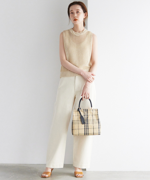 SLOBE IENA（スローブイエナ）の「《追加》LE DENIM バギーパンツ◆（デニムパンツ・レディース・ネイビー/ナチュラル/ブルー系その他・34/36/40/38）」の10枚目の写真