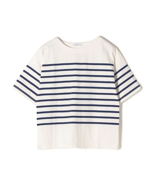 SHIPS Days（シップスデイズ）の「SHIPS Days:ハーフスリーブパネルボーダーTシャツ◇（Tシャツ/カットソー・レディース・ブラック/ベージュ/ネイビー・ONE SIZE）」の18枚目の写真