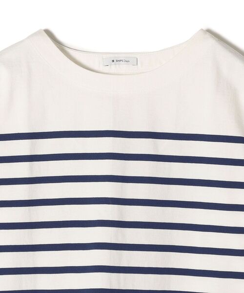 SHIPS Days（シップスデイズ）の「SHIPS Days:ハーフスリーブパネルボーダーTシャツ◇（Tシャツ/カットソー・レディース・ブラック/ベージュ/ネイビー・ONE SIZE）」の12枚目の写真