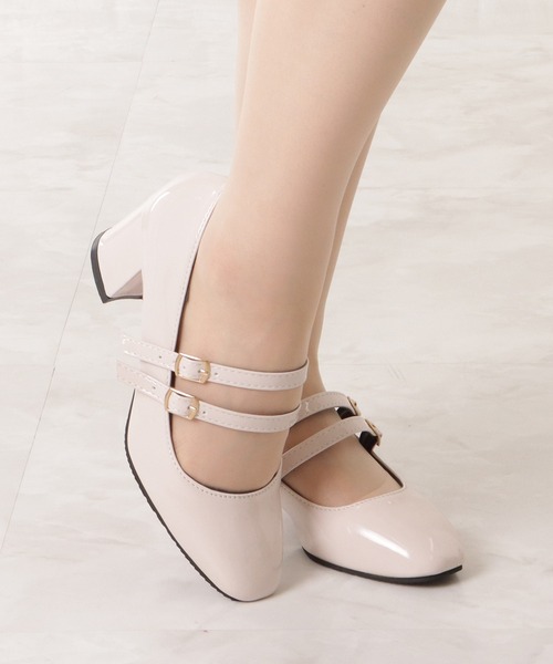 Lace Ladies（レースレディース）の「ダブルストラップエナメルハイヒールパンプス（パンプス・レディース・ブラック/アイボリー/ワインレッド・23.5/24/22.5/25/23/24.5）」の9枚目の写真