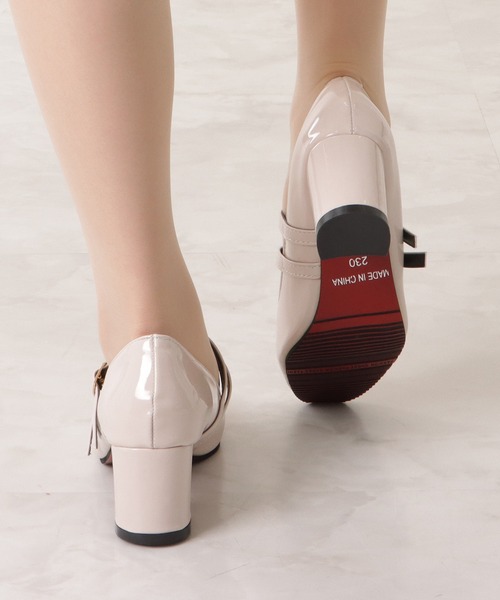 Lace Ladies（レースレディース）の「ダブルストラップエナメルハイヒールパンプス（パンプス・レディース・ブラック/アイボリー/ワインレッド・23.5/24/22.5/25/23/24.5）」の10枚目の写真