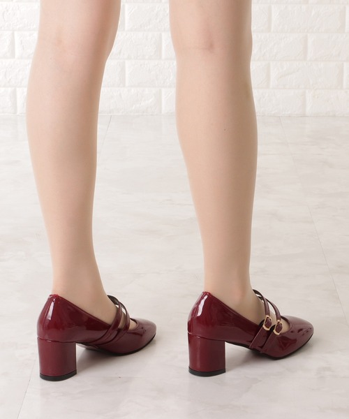Lace Ladies（レースレディース）の「ダブルストラップエナメルハイヒールパンプス（パンプス・レディース・ブラック/アイボリー/ワインレッド・23.5/24/22.5/25/23/24.5）」の13枚目の写真