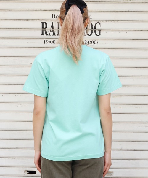 HARVESTY（ハーベスティ）の「HARVESTY/ハーベスティ CATプリントTシャツ  イワサトミキ（Tシャツ/カットソー・レディース・ブラック/オフホワイト/ミント・1/2）」の5枚目の写真