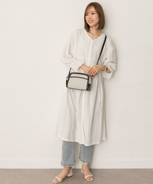 RODE SKO（ロデスコ）の「強撥水キャンバスショルダーバッグ（ショルダーバッグ・レディース・ベージュ/オフホワイト・ONE）」の10枚目の写真