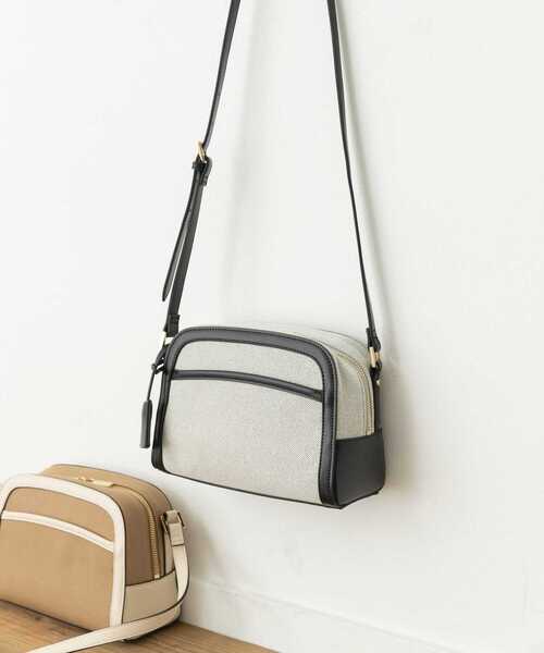 RODE SKO（ロデスコ）の「強撥水キャンバスショルダーバッグ（ショルダーバッグ・レディース・ベージュ/オフホワイト・ONE）」の13枚目の写真