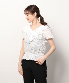 Flower Lace Blouse 半袖シャツ
