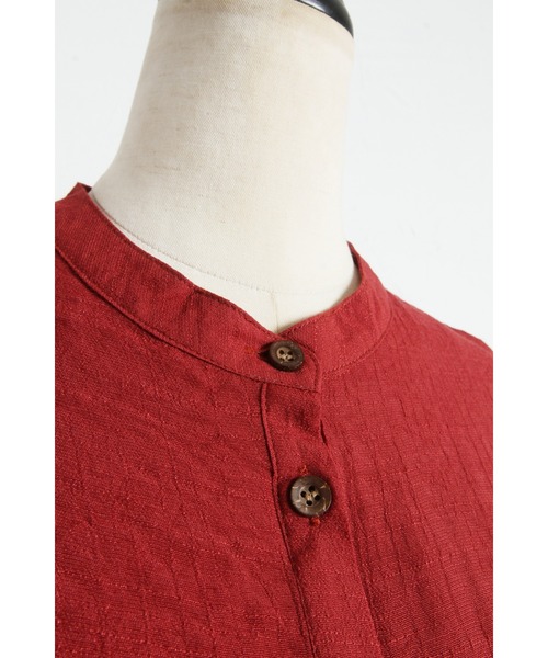 &. NOSTALGIA(アンドドットノスタルジア)の「【ZOZO限定】スラブガーゼスリーブ開きワンピース(ワンピース・レディース・ブラック/オレンジ/ブルー/マスタード/レンガ・FREE/M)」の15枚目の写真