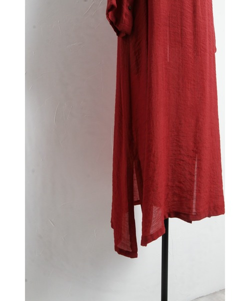 &. NOSTALGIA(アンドドットノスタルジア)の「【ZOZO限定】スラブガーゼスリーブ開きワンピース(ワンピース・レディース・ブラック/オレンジ/ブルー/マスタード/レンガ・FREE/M)」の17枚目の写真