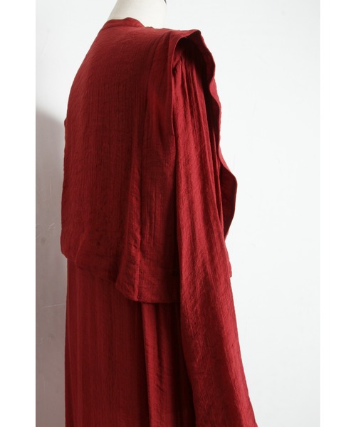 &. NOSTALGIA(アンドドットノスタルジア)の「【ZOZO限定】スラブガーゼスリーブ開きワンピース(ワンピース・レディース・ブラック/オレンジ/ブルー/マスタード/レンガ・FREE/M)」の18枚目の写真