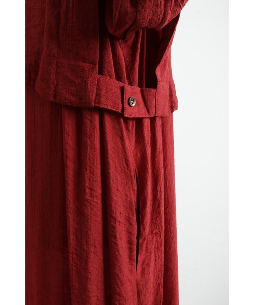 &. NOSTALGIA(アンドドットノスタルジア)の「【ZOZO限定】スラブガーゼスリーブ開きワンピース(ワンピース・レディース・ブラック/オレンジ/ブルー/マスタード/レンガ・FREE/M)」の19枚目の写真