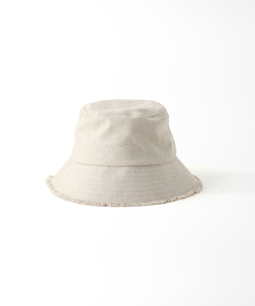 B.C STOCK(ベーセーストック)の「Linen blend Bucket hat(ハット・レディース・ブラック/アイボリー・FREE)」の22枚目の写真