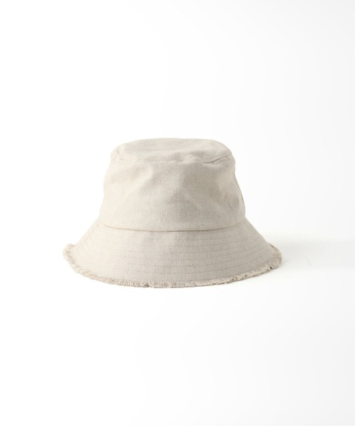 B.C STOCK(ベーセーストック)の「Linen blend Bucket hat(ハット・レディース・ブラック/アイボリー・FREE)」の14枚目の写真