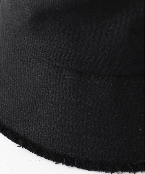 B.C STOCK(ベーセーストック)の「Linen blend Bucket hat(ハット・レディース・ブラック/アイボリー・FREE)」の8枚目の写真